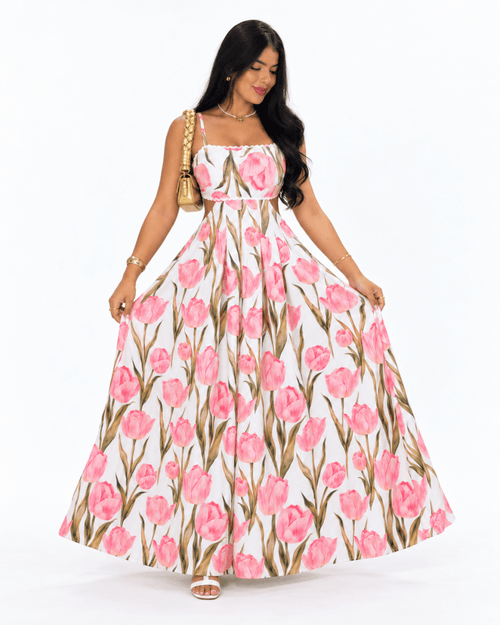 Vestido Amélia - Areia Crôa