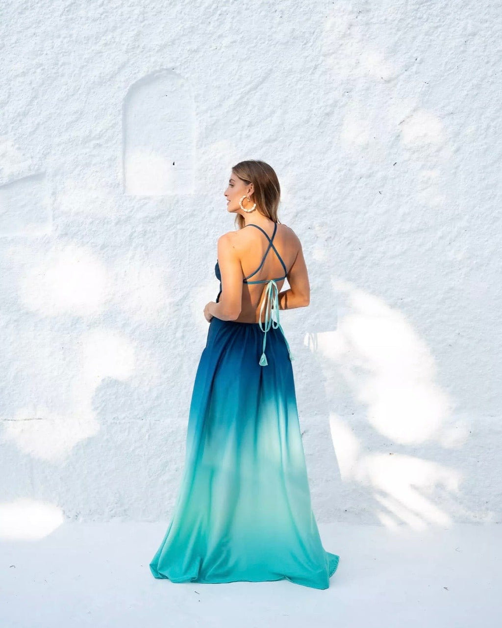 Vestido Degradê Oceano - Areia Crôa