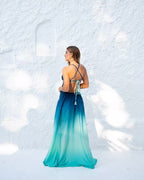 Vestido Degradê Oceano - Areia Crôa
