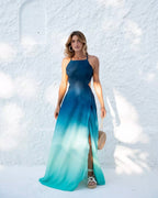 Vestido Degradê Oceano - Areia Crôa