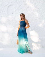 Vestido Degradê Oceano - Areia Crôa