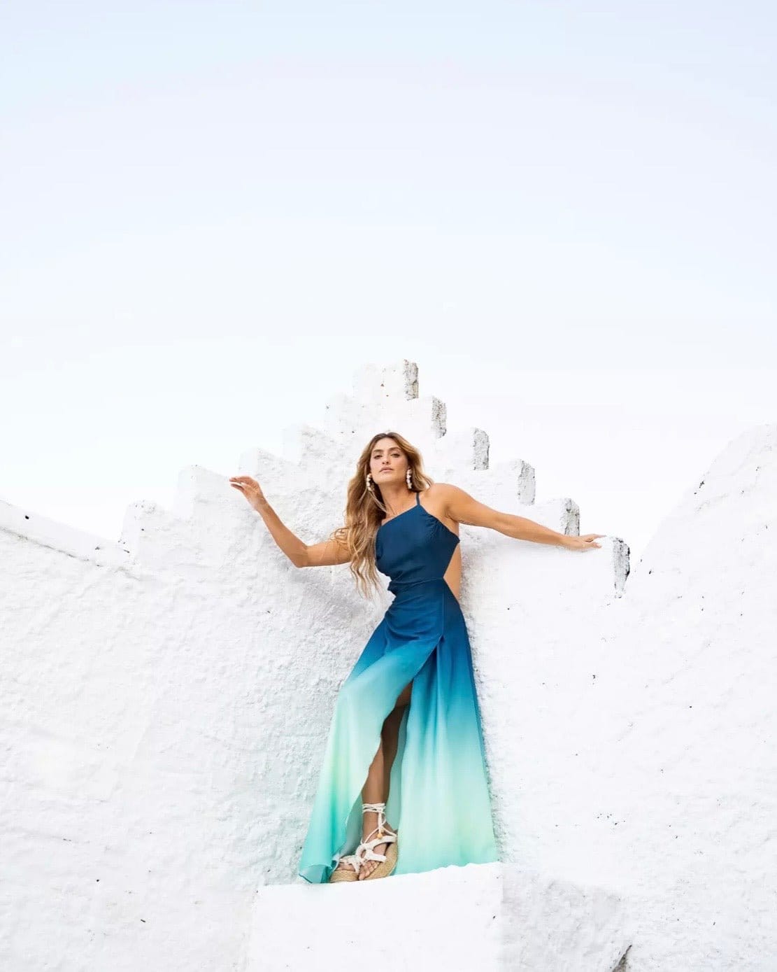 Vestido Degradê Oceano - Areia Crôa
