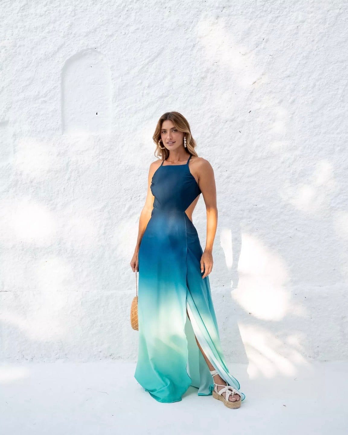 Vestido Degradê Oceano - Areia Crôa