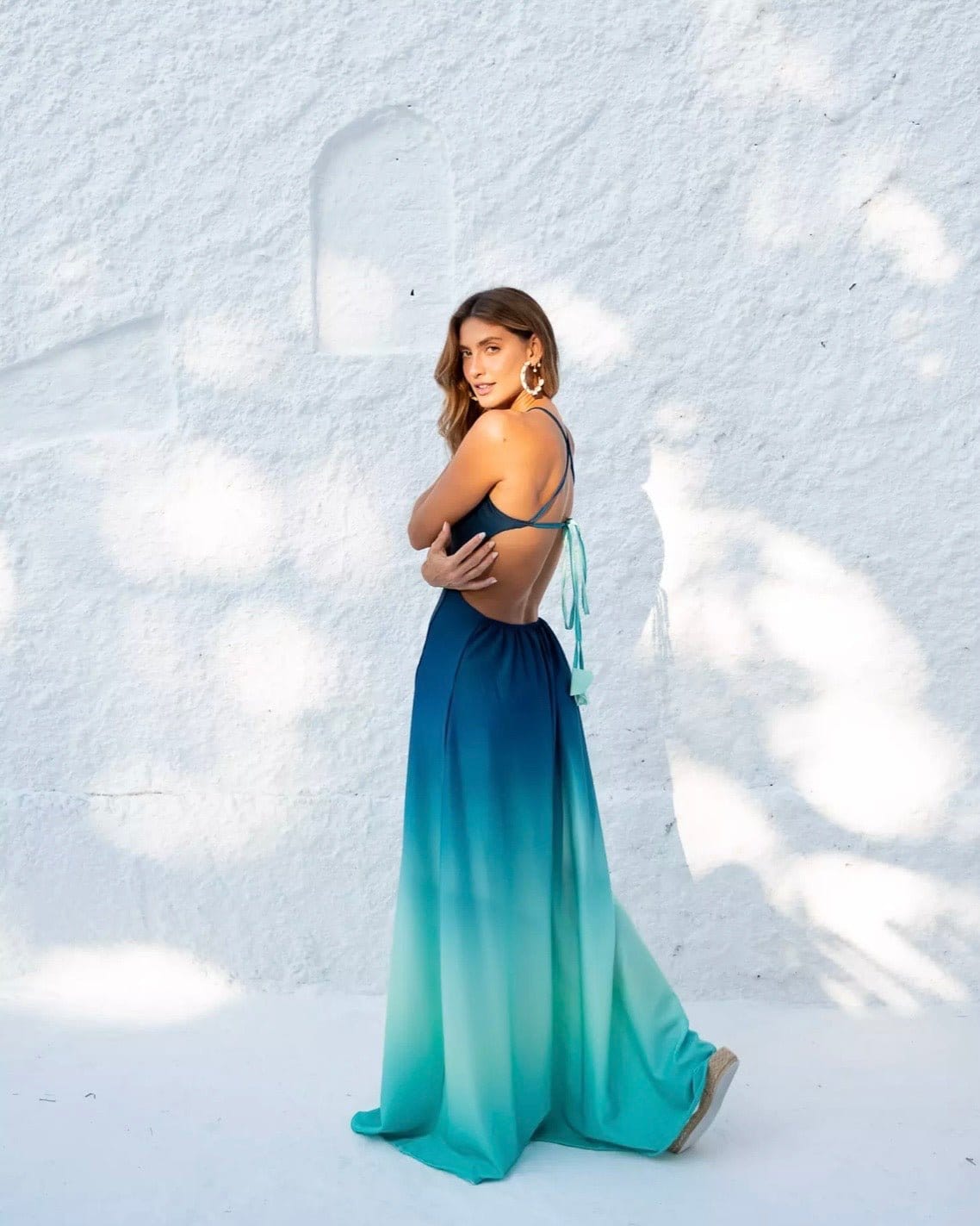 Vestido Degradê Oceano - Areia Crôa