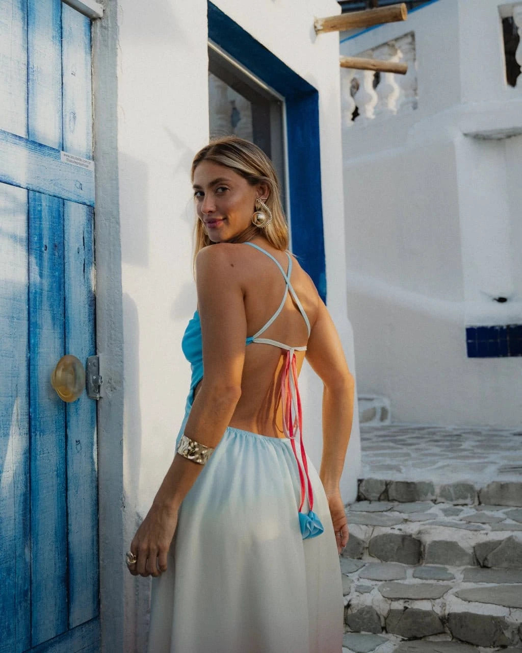 Vestido Degradê Romance - Areia Crôa