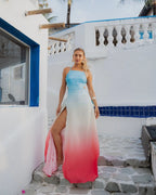 Vestido Degradê Romance - Areia Crôa