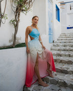 Vestido Degradê Romance - Areia Crôa