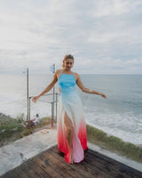 Vestido Degradê Romance - Areia Crôa