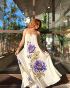 Vestido Florá Lis - Areia Crôa