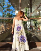 Vestido Florá Lis - Areia Crôa