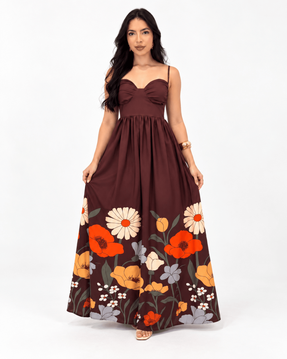Vestido Florença - Areia Crôa