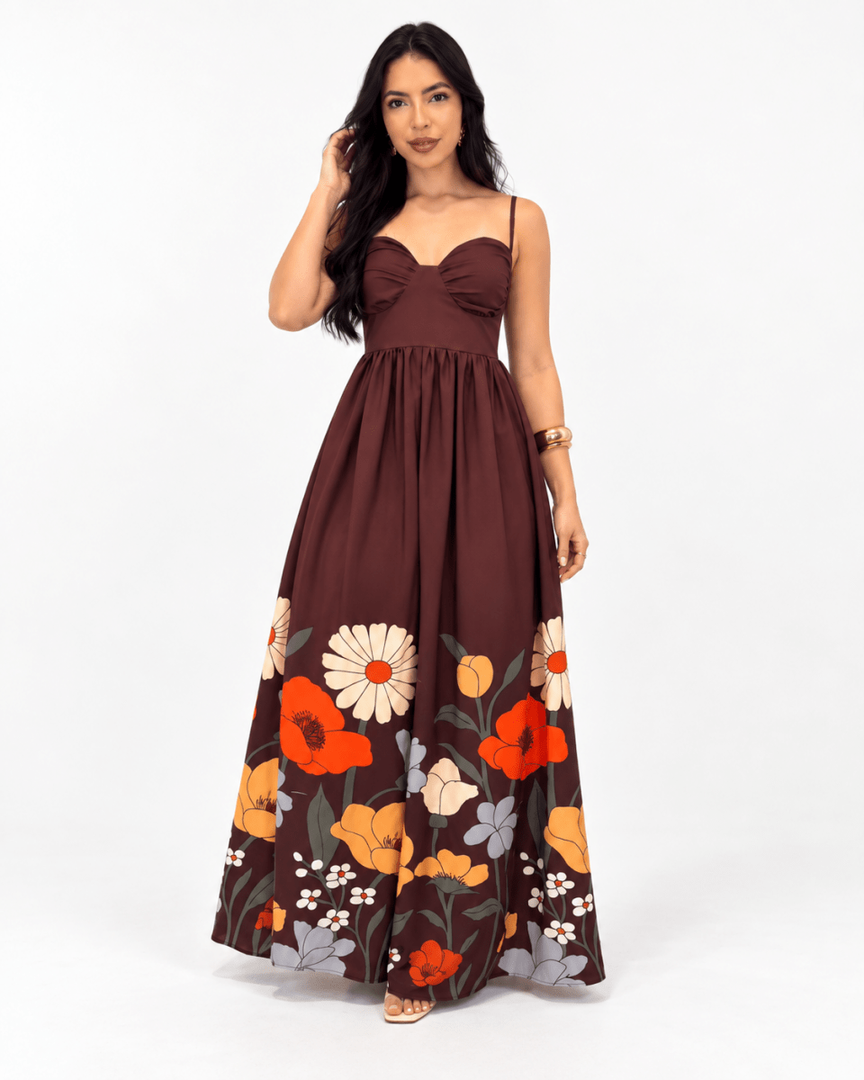 Vestido Florença - Areia Crôa