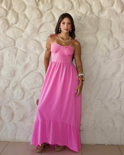 Vestido Lagos - Areia Crôa