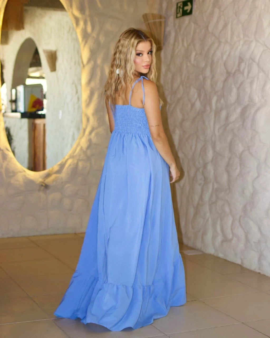 Vestido Lagos - Areia Crôa
