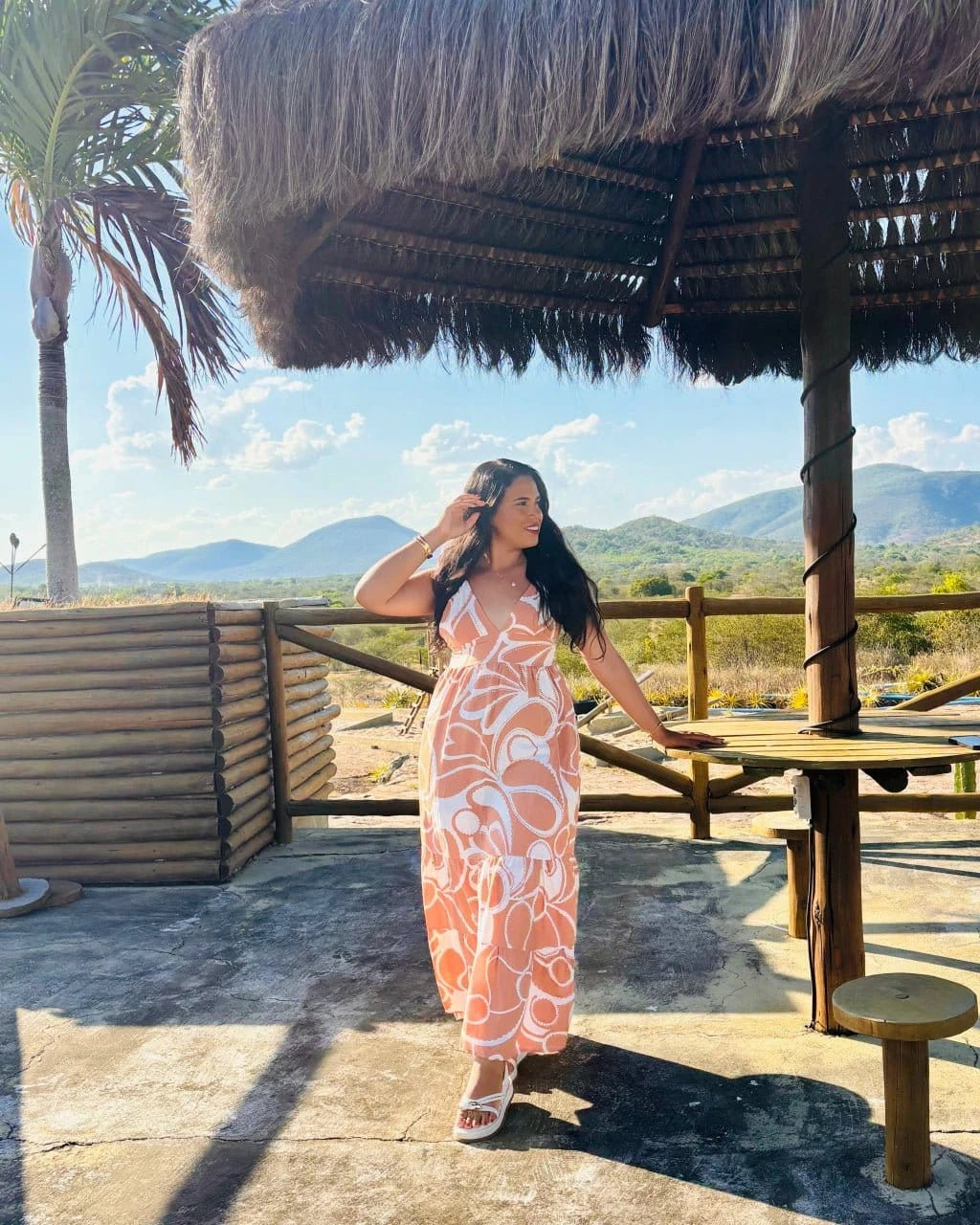 Vestido Serena - Areia Crôa