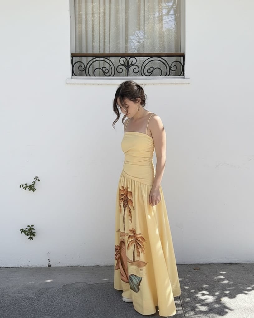 Vestido Sol - Areia Crôa