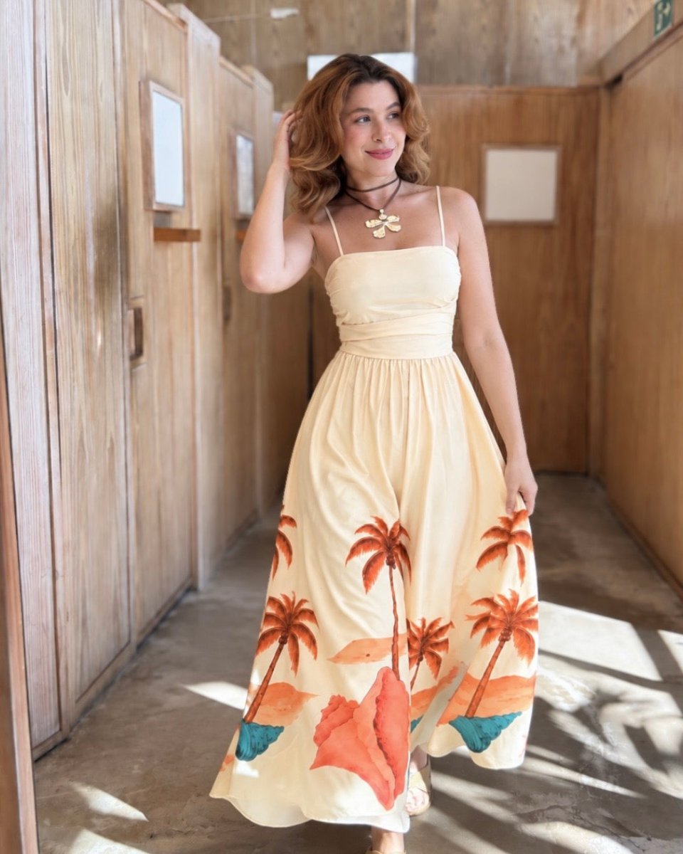 Vestido Sol - Areia Crôa