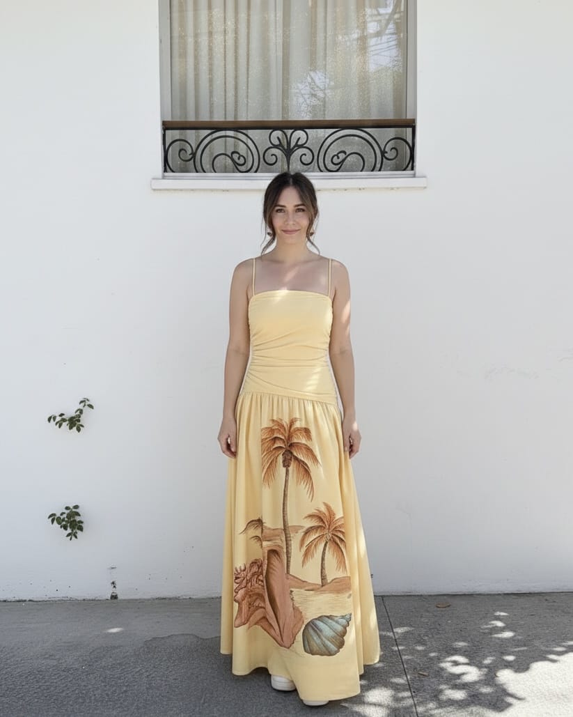 Vestido Sol - Areia Crôa